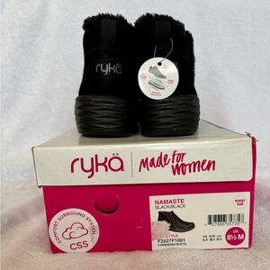 Womens Ryka Namaste Ankle Boots - Black size 8.5 - New in box, never worn!